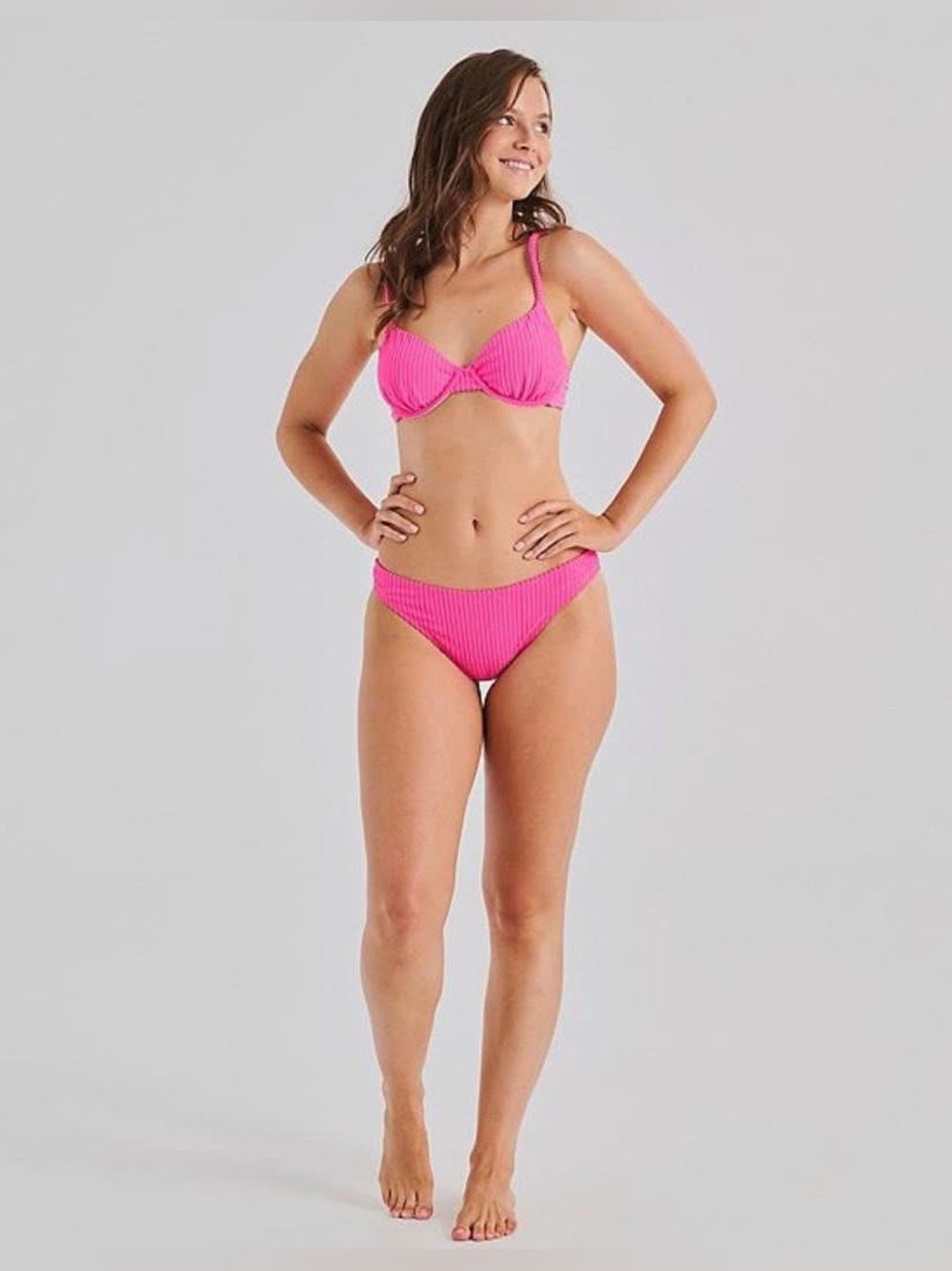 NWT Ninety-Nine Fever Pitch Scrunchie Strap Underwire Bikini Set,Size Large